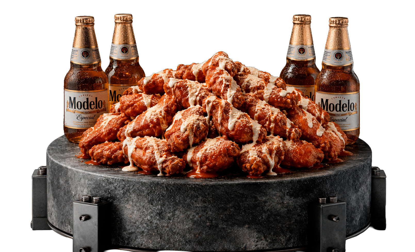 2 kg de alitas más 4 cervezas